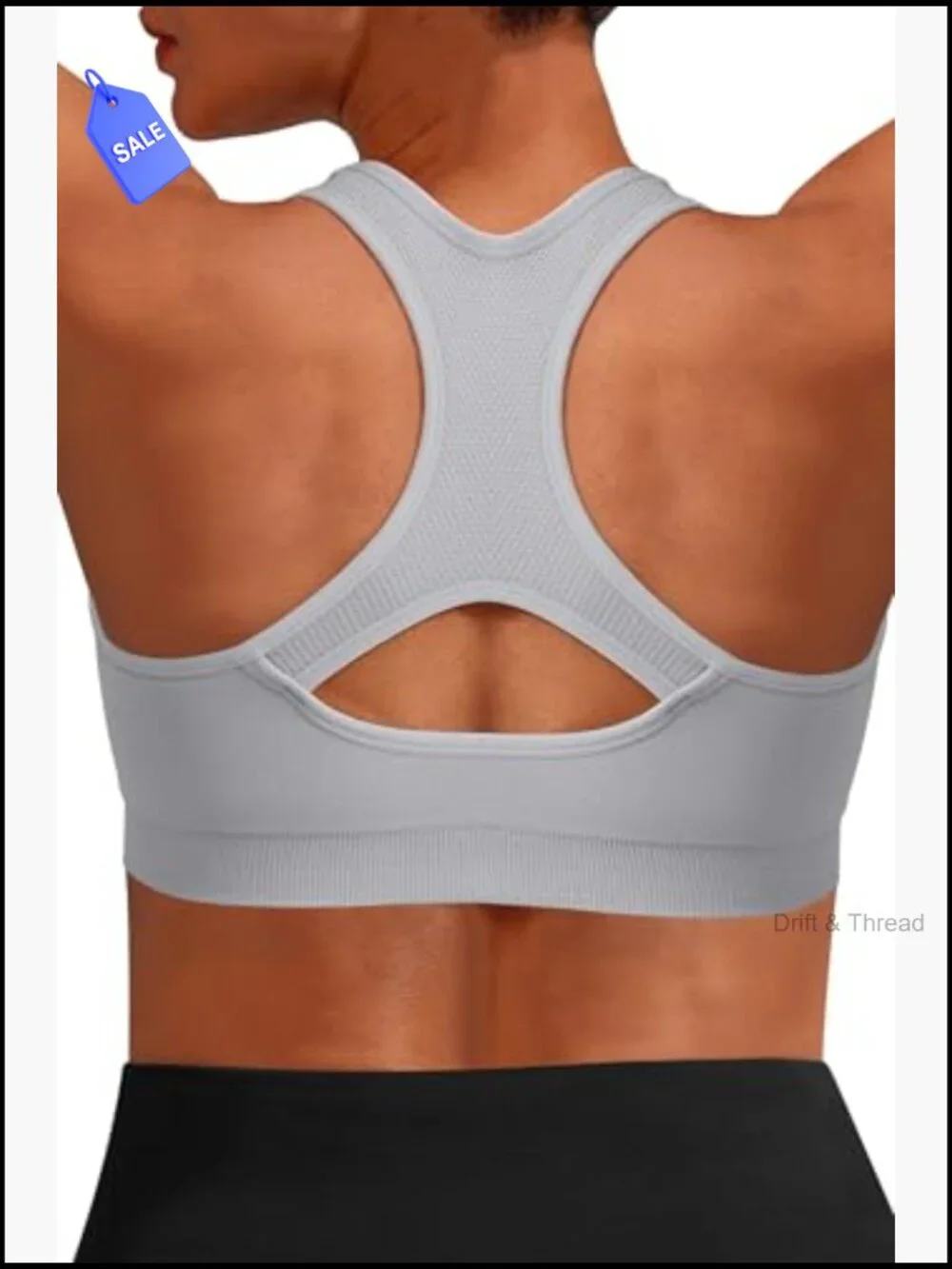 High Impact Sports Bra - Racerback with Removable Pads, Wire Free Full Coverage